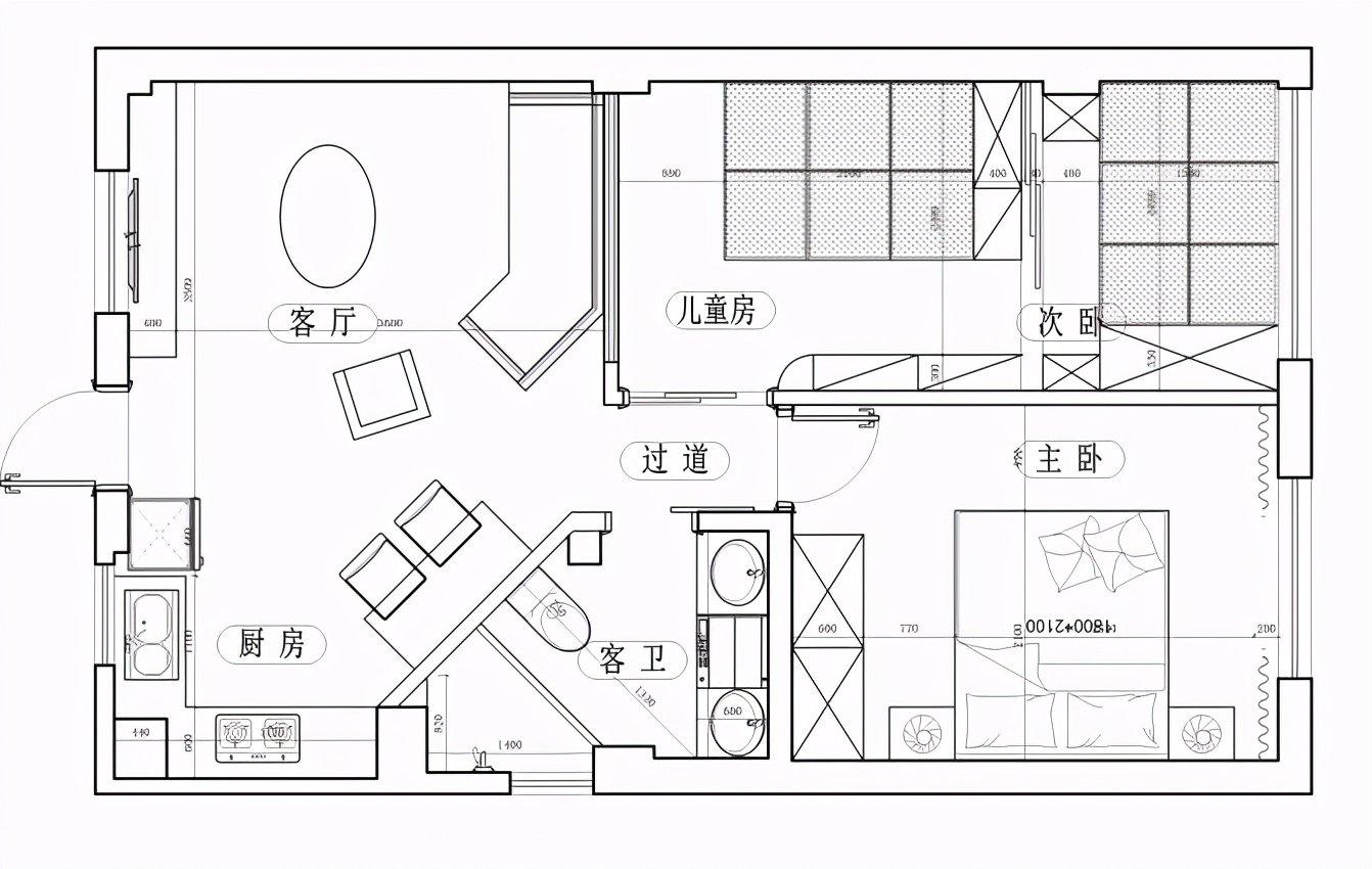 杭州64㎡簡(jiǎn)約風(fēng)格裝修案列，小戶型也可以很精致!