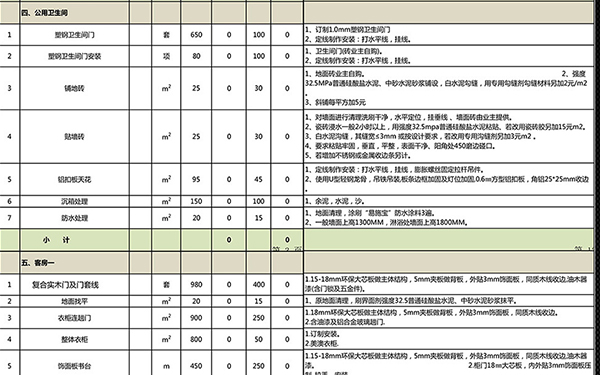 別墅裝修報價